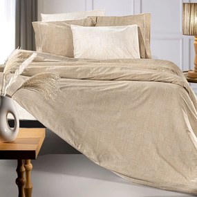 Σεντόνια Stencil (Σετ 4τμχ) Mocca Guy Laroche Queen Size 240x265cm 100% Cotton Percale