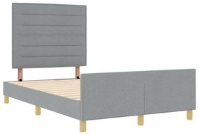 vidaXL Κρεβάτι σε Ανοιχτό Γκρι, 140x200 εκ, Ύφασμα