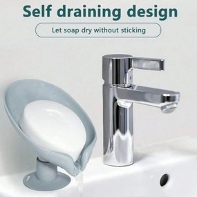 Επιτραπέζια Πλαστική Σαπουνοθήκη με Βεντούζα - Γκρι