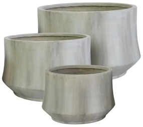 Artekko Feaph Γλάστρα Πήλινη Πατίνα Γκρί (43x43x26)cm Artekko 8-0004-B
