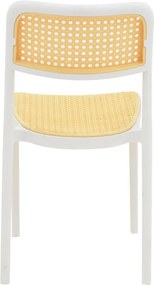 Καρέκλα Westley pakoworld pp φυσικό-λευκό  55x47x81εκ