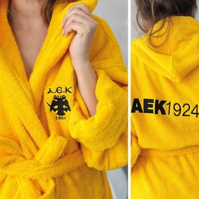 Μπουρνούζι Palamaiki AEK 1924 Adults Κίτρινο SMALL