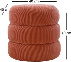 Pouffe Boum - Vermilion Coral