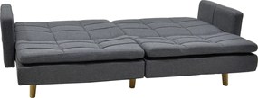 Καναπές-κρεβάτι Flexible pakoworld σε ανθρακί ύφασμα 198x87x76εκ