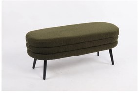 Παγκάκι Ottoman ArteLibre TONDO Πράσινο Ύφασμα Teddy/Μέταλλο 42x112x44cm