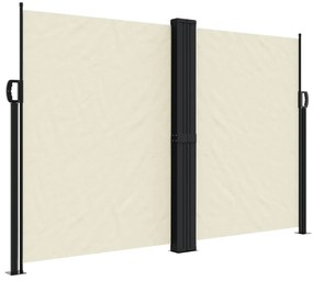 vidaXL Σκίαστρο Πλαϊνό Συρόμενο Κρεμ 160 x 1200 εκ.