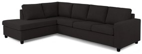 Γωνιακός Καναπές Scandinavian Choice C166, Μαύρο, Ανθρακί, 287x199x79cm, Πόδια: Πλαστική ύλη | Epipla1.gr