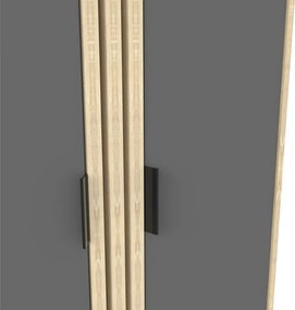 Παπουτσοθήκη-ντουλάπι Shoby pakoworld ανθρακί-sonoma 70.5x30x91εκ