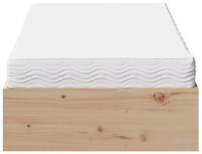 vidaXL Κρεβάτι ημέρας με στρώμα 100x200 cm από μασίφ ξύλο πεύκο