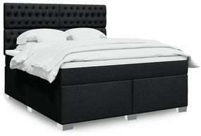 ΚΡΕΒΑΤΙ BOXSPRING ΜΕ ΣΤΡΩΜΑ ΜΑΥΡΟ 180X200 ΕΚ. ΥΦΑΣΜΑΤΙΝΟ 3290576