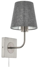 Φωτιστικό Τοίχου - Απλίκα 97887 Grey Pausia Eglo Metal, Fabric