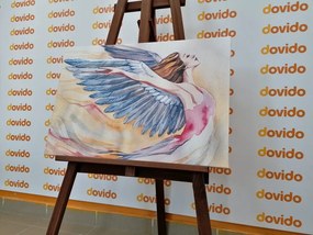 Εικόνα ενιαίο άγγελο με μωβ φτερά - 60x40