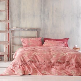 Σεντόνια Next Doca Με Λάστιχο (Σετ 3τμχ) Pink Ρυθμός Semi-double 105x230cm Cotton-Polyester