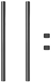 vidaXL Πό posts φράχτη 2 pcs Γκρι 90 cm Ατσάλι με Επικάλυψη Πούδρας