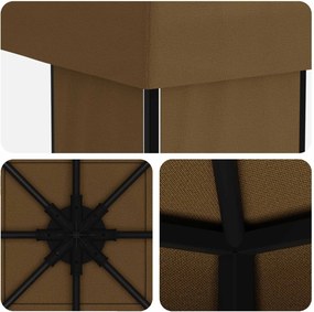 vidaXL Κιόσκι 4 x 3 μ Taupe Πολυεστέρας και Χάλυβας 190 gsm