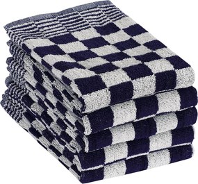 vidaXL Σετ Πετσετών 10 Τεμαχίων Μπλε και Λευκό Βαμβακερές