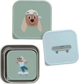 Laessig Snackbox set inox, Tiny Team dog