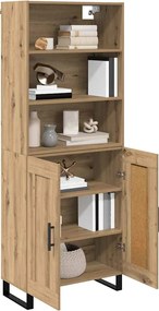vidaXL Highboard 2 pcs Artisan Oak Επεξεργασμένο ξύλο