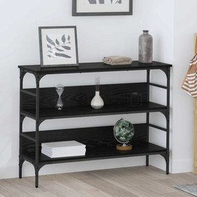 vidaXL Τραπέζι κονσόλας Μαύρη δρυς 100 x 32 x 75 εκ Επεξεργασμένο ξύλο