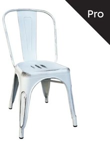 WOODWELL Ε5191,12RELIX Καρέκλα-Pro, Στοιβαζόμενη, Μέταλλο Βαφή Antique White 45x51x85cm Ε5191,12