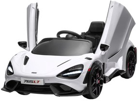 AIYAPLAY Ηλεκτρικό αυτοκίνητο για παιδιά με πόρτες που ανοίγουν προς τα πάνω, τηλεκατευθυνόμενο, με ομαλή εκκίνηση και φώτα LED, Λευκό