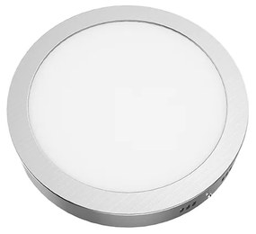 ΝΙΚΕΛ ΜΑΤ ΣΤΡΟΓΓΥΛΟ LED ΠΑΝΕΛ ΟΡΟΦΗΣ 18W 6500K 1800Lm Φ209mm 230V AC Ra80 ACA VEKO1865RNM