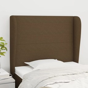 Κεφαλάρι με Πτερύγια Σκούρο Καφέ 93 x 23 x 118/128εκ.Υφασμάτινο 3117661