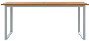 vidaXL Τραπέζι Κήπου για Φαγητό Γκρι 180 x 90 x 75 cm