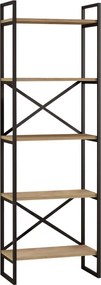 Βιβλιοθήκη Dusan Megapap χρώμα sepet oak 58x30x175εκ.