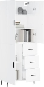 vidaXL Ντουλάπι Λευκό 69,5x34x180 εκ. από Επεξεργασμένο Ξύλο