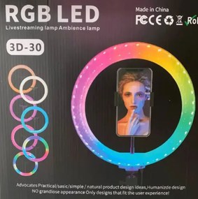 Φωτεινό δαχτυλίδι RGB LED 3D-30 OEM