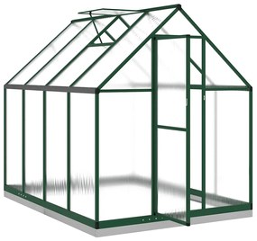vidaXL Θερμοκήπιο με Πλαίσιο Βάσης Πράσινο 224x169x202 εκ. Αλουμινίου