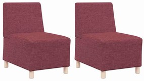 vidaXL Μοναδικός Καναπές χωρίς Χερούλια 2 pcs Κόκκινο 55 x 74 x 82 εκ.