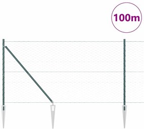 vidaXL Στύλος Περιφράξεων Πράσινο 100 x 1,4 μ (50 mm πλέγμα)