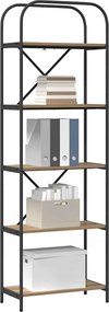 vidaXL Ράφι Βιβλίων 5 επιπέδων 60 x 30 x 183 εκ Επεξεργασμένο ξύλο