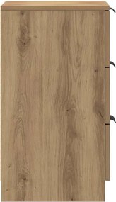 VidaXL Κομοδίνα 2 τεμ.Αρτισιανή Δρυς 40x36x65 εκ. Επεξ. Ξύλο