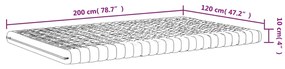 Στρώμα Αφρού 7 Ζωνών Σκληρότητα 20 ILD Λευκό 120 x 200 εκ. - Λευκό