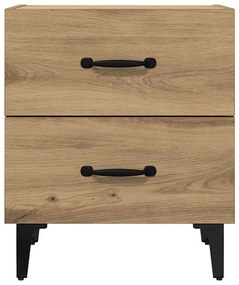 vidaXL Ντουλάπι κρεβατιού 2 pcs artisan δρυς 40 x 35 x 47.5 εκ