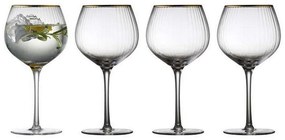 Ποτήρι Κρασιού Palermo (Σετ 4Τμχ) 12061 650ml Clear-Gold Lyngby Glass Glass