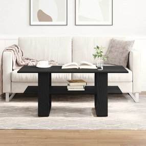 vidaXL Τραπέζι Καφέ Μαύρη Δρυς 102x55x42 εκ. Επεξεργασμένο Ξύλο