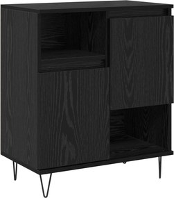 vidaXL Πλαϊνό γραφείο 3 pcs Μαύρη Οξυά 60 x 35 x 70 cm