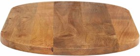 vidaXL Επιφάνεια Τραπεζιού Οβάλ 140x60x2,5 εκ. Μασίφ Ξύλο Μάνγκο