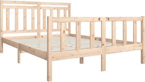 vidaXL Πλαίσια κρεβατιού Φυσικό 160 x 200 cm Solid Pine Wood