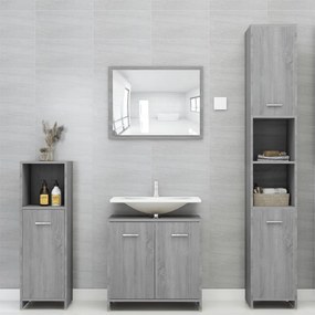 vidaXL Ντουλάπι Μπάνιου Γκρι Sonoma 30x30x95 εκ. Επεξεργασμένο Ξύλο