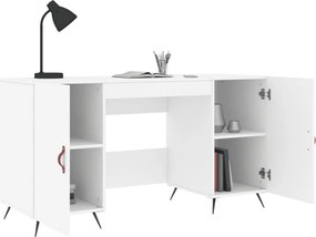 vidaXL Γραφείο Λευκό 140 x 50 x 75 εκ. από Επεξεργασμένο Ξύλο
