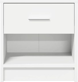vidaXL Κομοδίνα 2 τεμ. με Συρτάρι Λευκά 39x28x41 εκ.