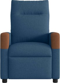 vidaXL Πολυθρόνα Ανακλινόμενη Μασάζ Ηλεκτρική Μπλε Υφασμάτινη