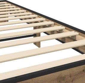 vidaXL Σκελετός Κρεβατιού Artisan Δρυς 80 x 200 cm Επεξεργασμένο Ξύλο