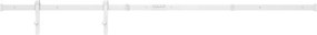 vidaXL Μηχανισμός Συρόμενης Πόρτας Μίνι Λευκή 200 εκ. Ανθρακοχάλυβας