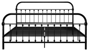 Πλαίσιο Κρεβατιού Μαύρο 180 x 200 εκ. Μεταλλικό - Μαύρο